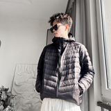 Y136-P128-聚酯纤维50绒（50-100）排骨格连帽羽绒棉服，男装棉衣，电商A216