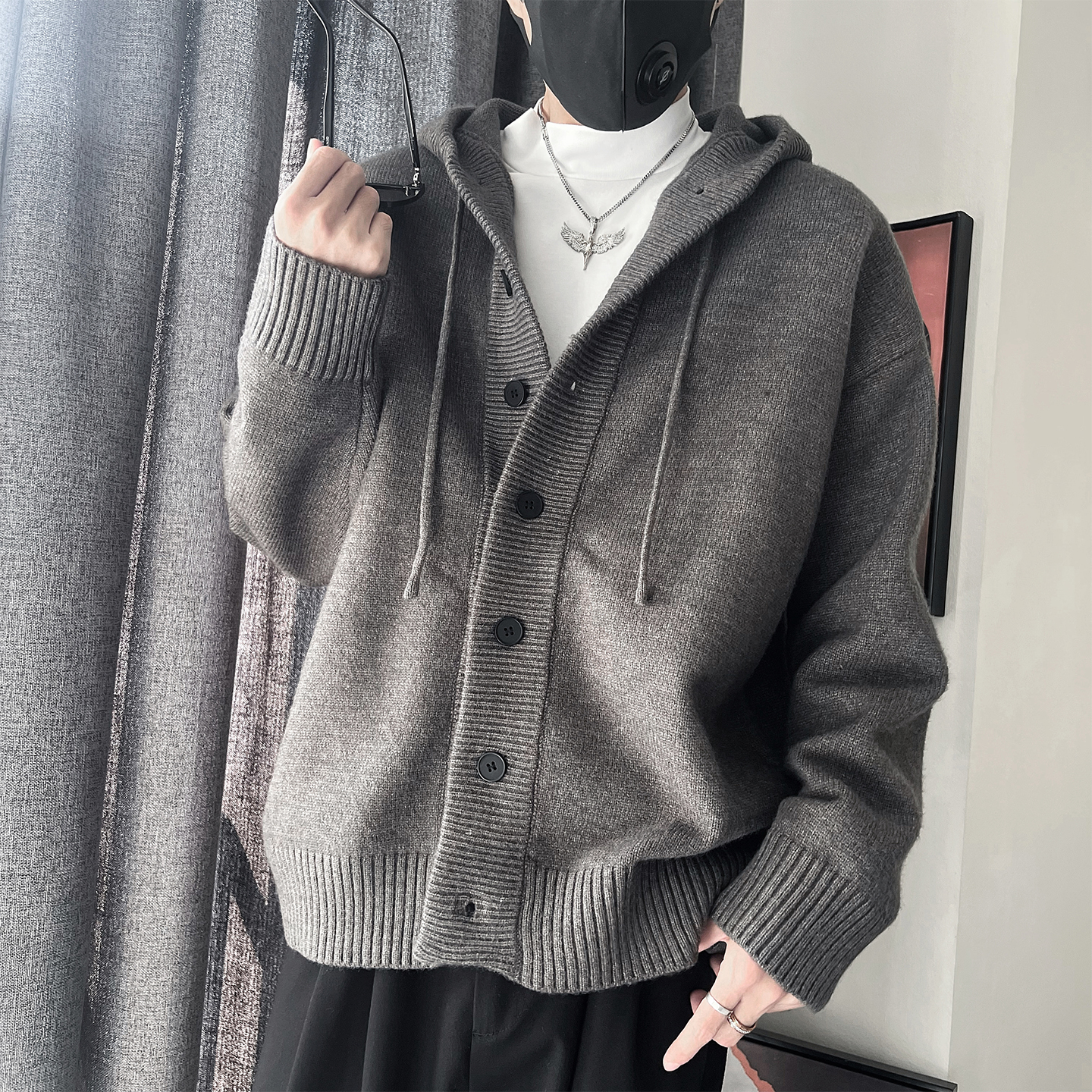 MX263-P108控148M-3XL晴纶41%聚酯纤维31.5%锦纶27.5%厚织连帽针，男装卫衣，电商A216