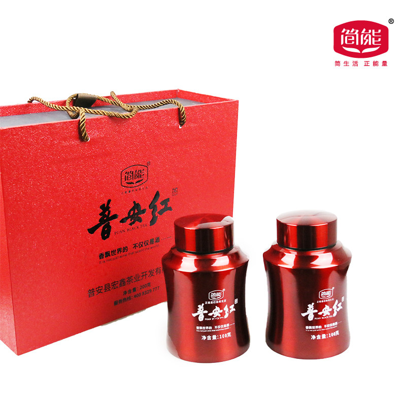 贵州普安红宏鑫茶业简能工夫红茶一级精选红200克礼盒装