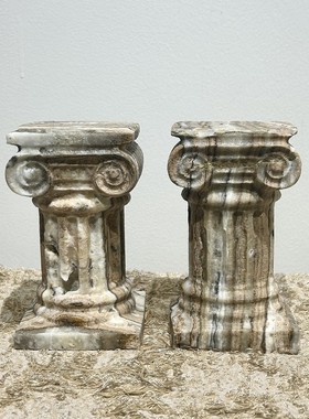 YOU物中式雕塑柱子摆件酒店会所样板房茶几餐桌家居装古典饰品