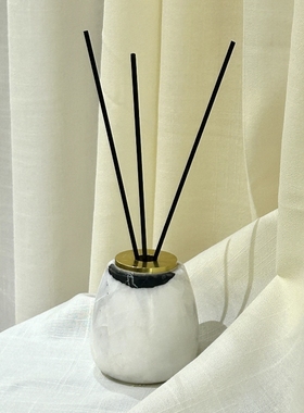 You物天然大理石香薰蜡烛杯摆件卧室客厅餐厅样板房软装家居饰品