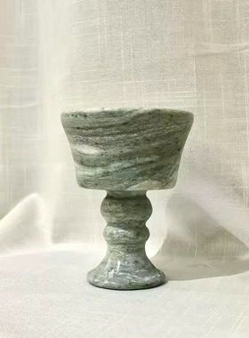 You物天然大理石花器装饰摆件卧室客厅浴室样板房软装家居饰品