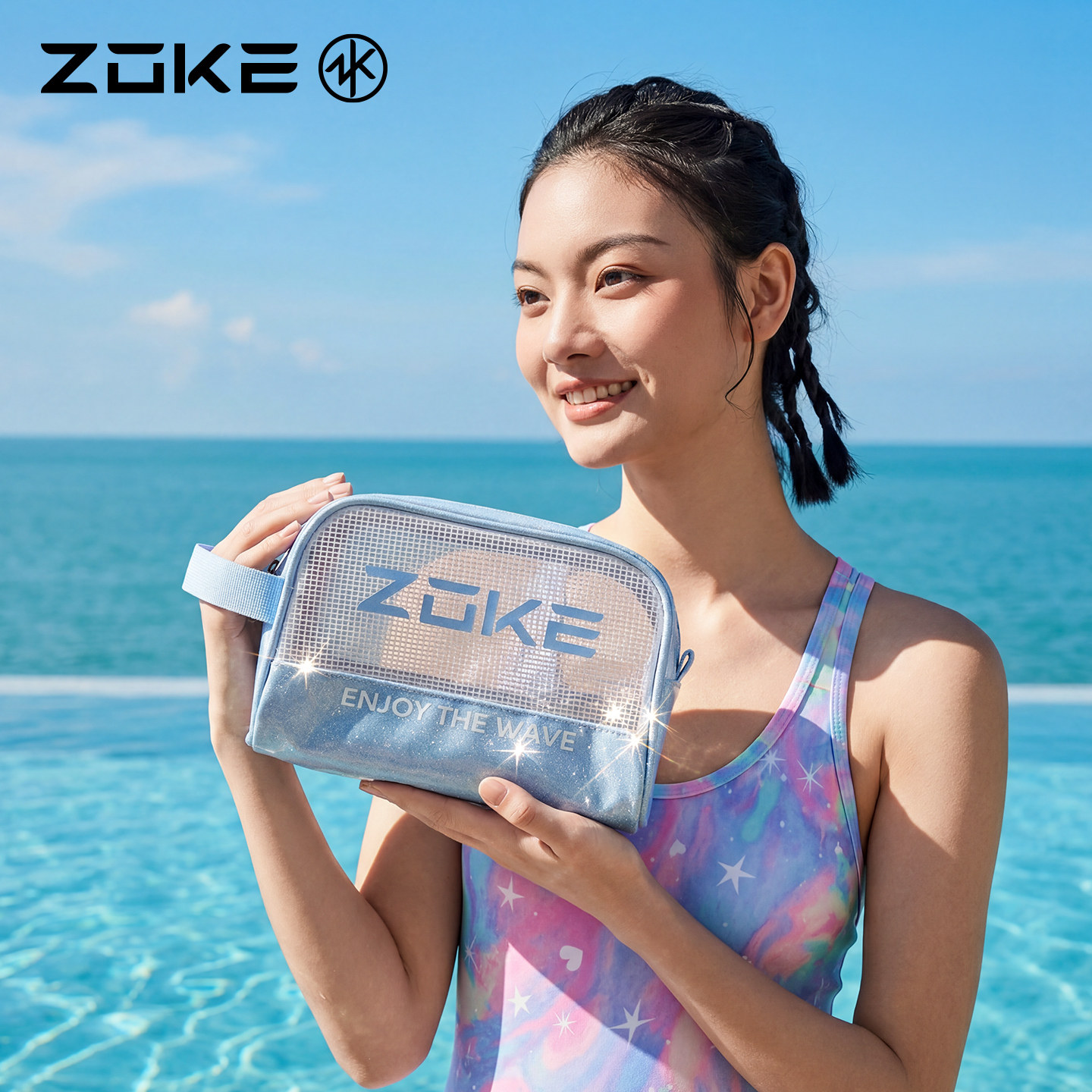 洲克游泳收纳包大容量防水袋化妆包zoke泳衣女专用健身洗澡洗漱包