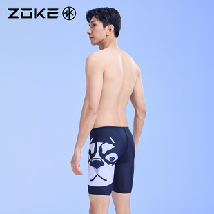 防氯速干比赛学生游泳衣 五分专业游泳训练zoke大码 洲克男士 泳裤