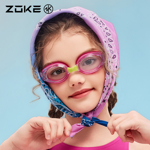 洲克高清防水泳镜儿童款不勒眼