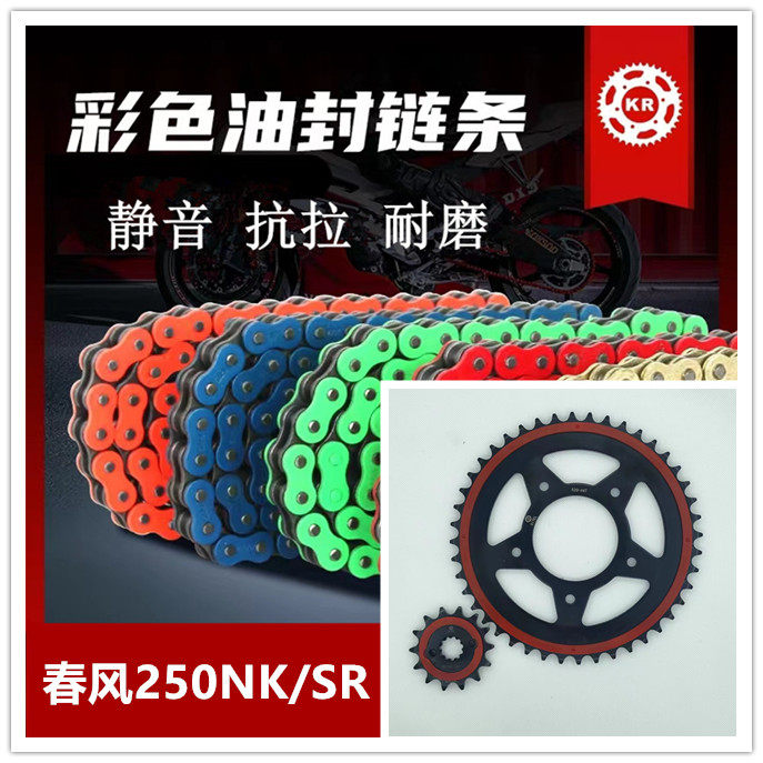 春风CF250链盘牙盘套链油封链条图片