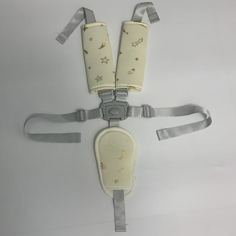 遛娃神器推车宝宝餐椅儿童通用座椅推车五点式安全带保护绳护肩