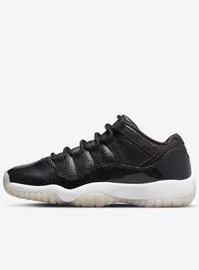 Nike耐克女鞋AJ11黑白色大魔王低帮复古运动鞋休闲板鞋528896-001