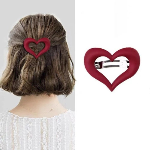 爱心发夹高级感弹簧夹