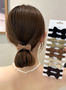 韩版蝴蝶结头绳女成人儿童扎马尾丸子头发绳不伤发高弹力皮筋发圈