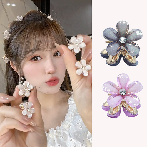 山茶花抓夹甜美刘海夹