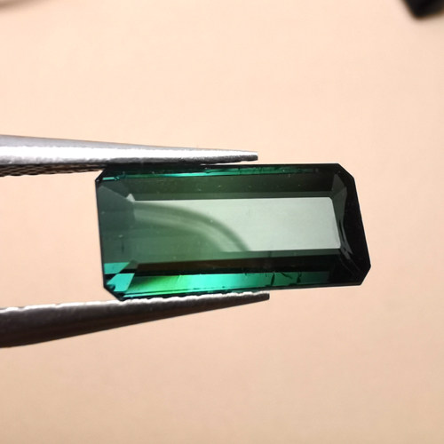 【精品裸石】4.6克拉  天然 渐变色蓝绿 碧玺 戒面 吊坠