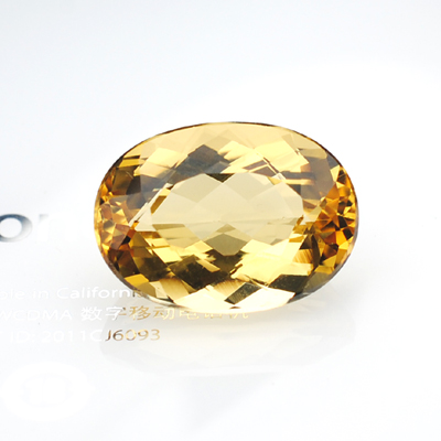 【精品裸石】5.95克拉 椭圆形 天然黄金绿柱石 戒面吊坠