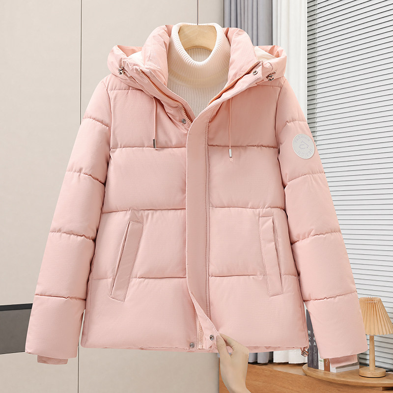中学生女短款连帽显瘦羽绒棉服