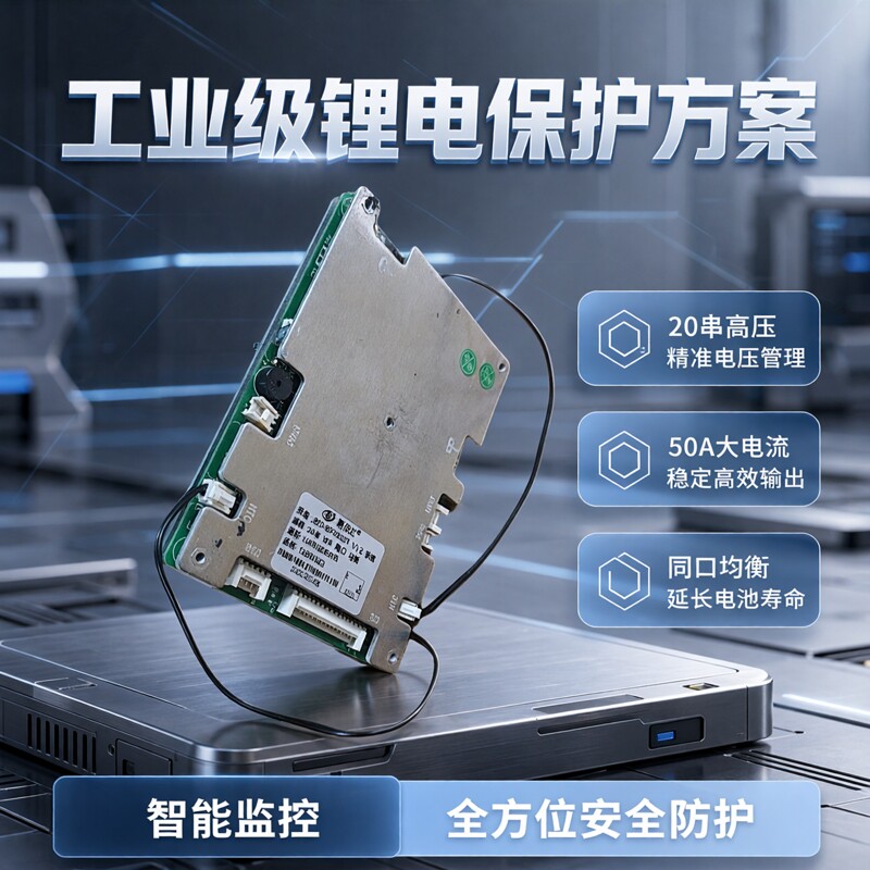 拆机嘉佰达20串50A同口均衡PCB电路板/印刷线