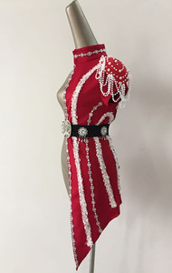 ds演出服新款夜店酒吧欧美明星同款单边个性女歌手夜场舞台服装