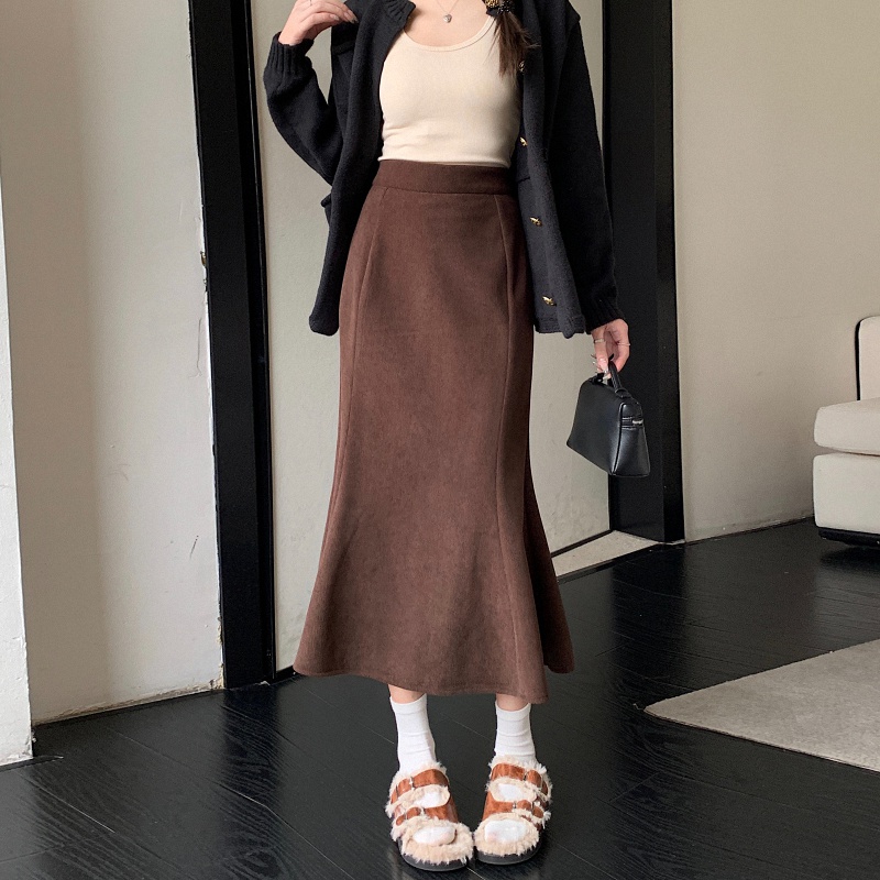 批发气质大码加厚中长款鱼尾裙潮