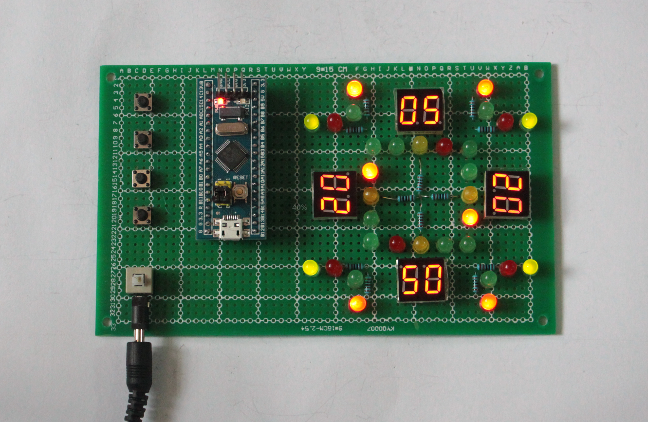 stm32单片机智能交通灯设计左转