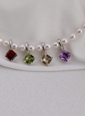 NNU天然石榴石橄榄石可拆卸吊坠