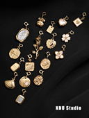 钛钢厚镀18k不褪色吊坠小滴溜进口14K包金baby项链可拆卸挂坠单坠