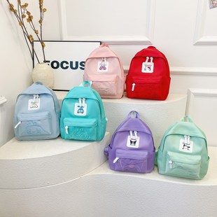 印花刺绣卡通幼儿园小朋友书包女童出行小背包轻便男童双肩包可爱