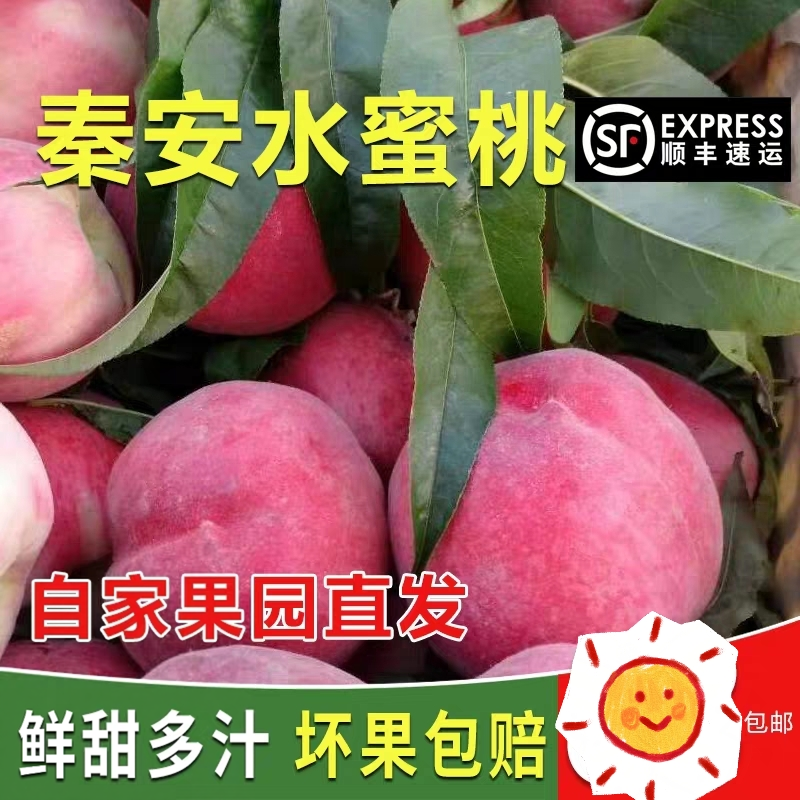 顺丰甘肃桃子秦安水蜜桃桃子现摘桃礼盒桃新鲜水果大果包邮