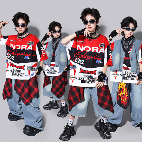 勇敢小小少年火力全开daddy骄傲的少年儿童舞蹈表演出服装goodboy