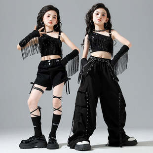 科目三日不落离别开出花烦恼歌女生儿童jazz胜利之舞蹈表演出服装