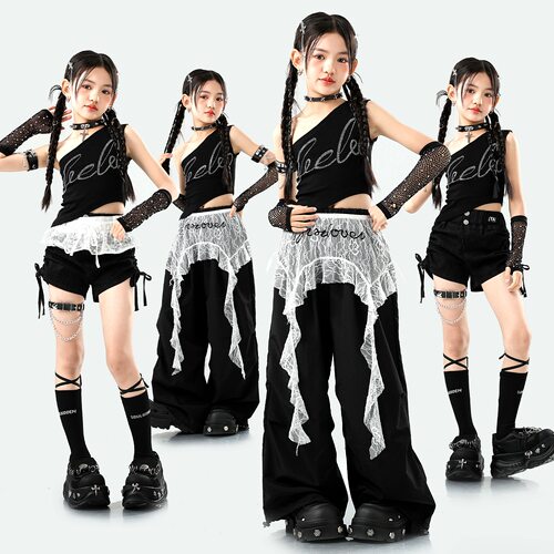 六一儿童街舞服夏季女童露脐爵士
