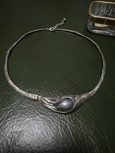 oly通体925银项圈设计师一体链德