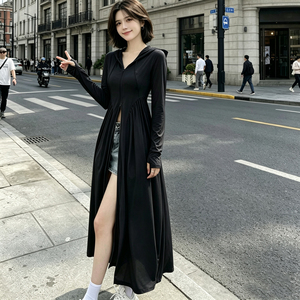 2026新款夏季防晒衣女透气防晒长裙户外长款冰丝防晒服轻薄连衣裙