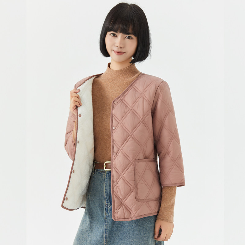棉衣女短款内穿加绒小棉袄秋冬季