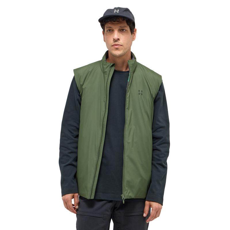 代购HAGLOFS男士保暖马甲保暖防风可调节下摆户外马甲立领无袖