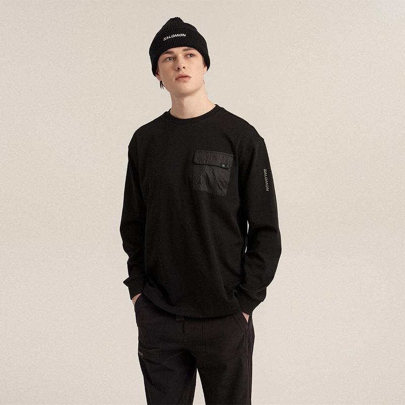 代购代购SALOMON萨洛蒙男士长袖T恤透气舒适轻便易穿日常穿着