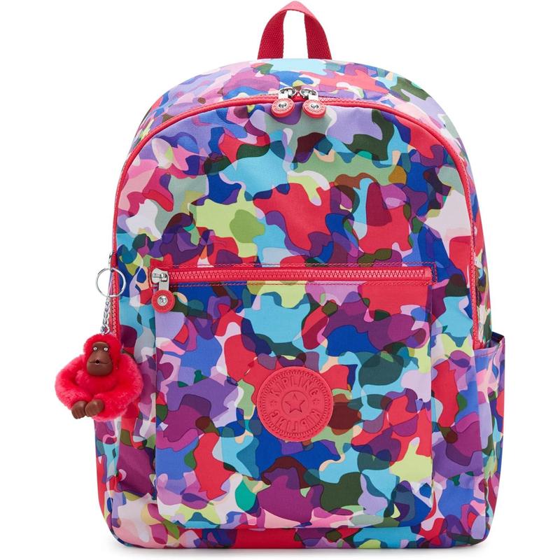 代购Kipling女士双肩包多口袋设计前袋拉链侧边插袋内部隔层轻便