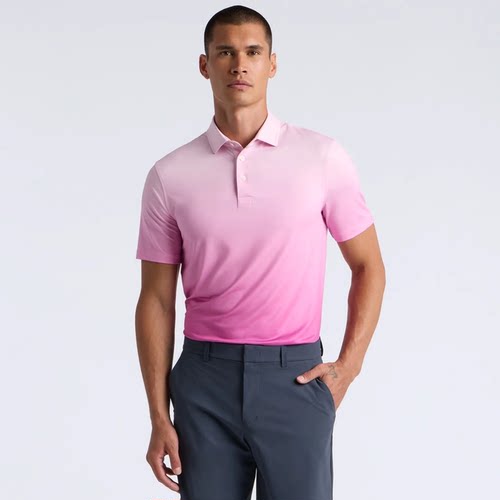 代购GFORE GRADIENT TECH JERSEY渐变弹力透气吸汗男高尔夫POLO衫