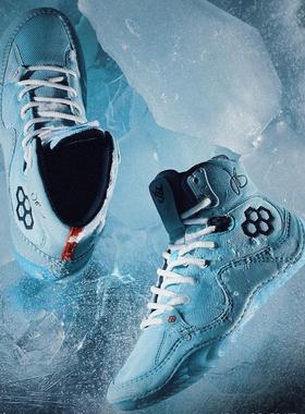 代购RUDIS JB1&middot;伯勒斯同款冰蓝色专业耐磨防滑男士摔跤鞋