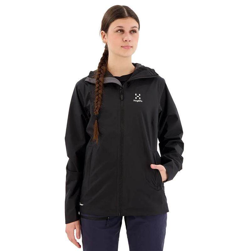 代购HAGLOFS女士冲锋衣防水防风透气硬壳外套连帽长袖户外夹克