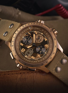 代购汉米尔顿机械手表 卡其航空系列超越风速自动计时码表H77916