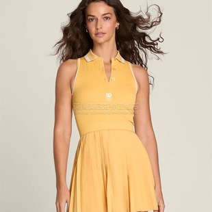 代购wilson TOPSPIN威尔胜时尚无袖顺滑无缝罗纹针织女款网球服2