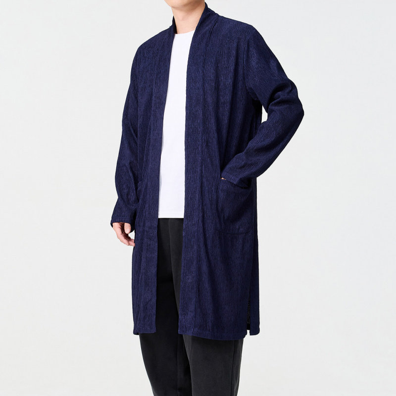 春秋中式禅意男汉服开衫道袍