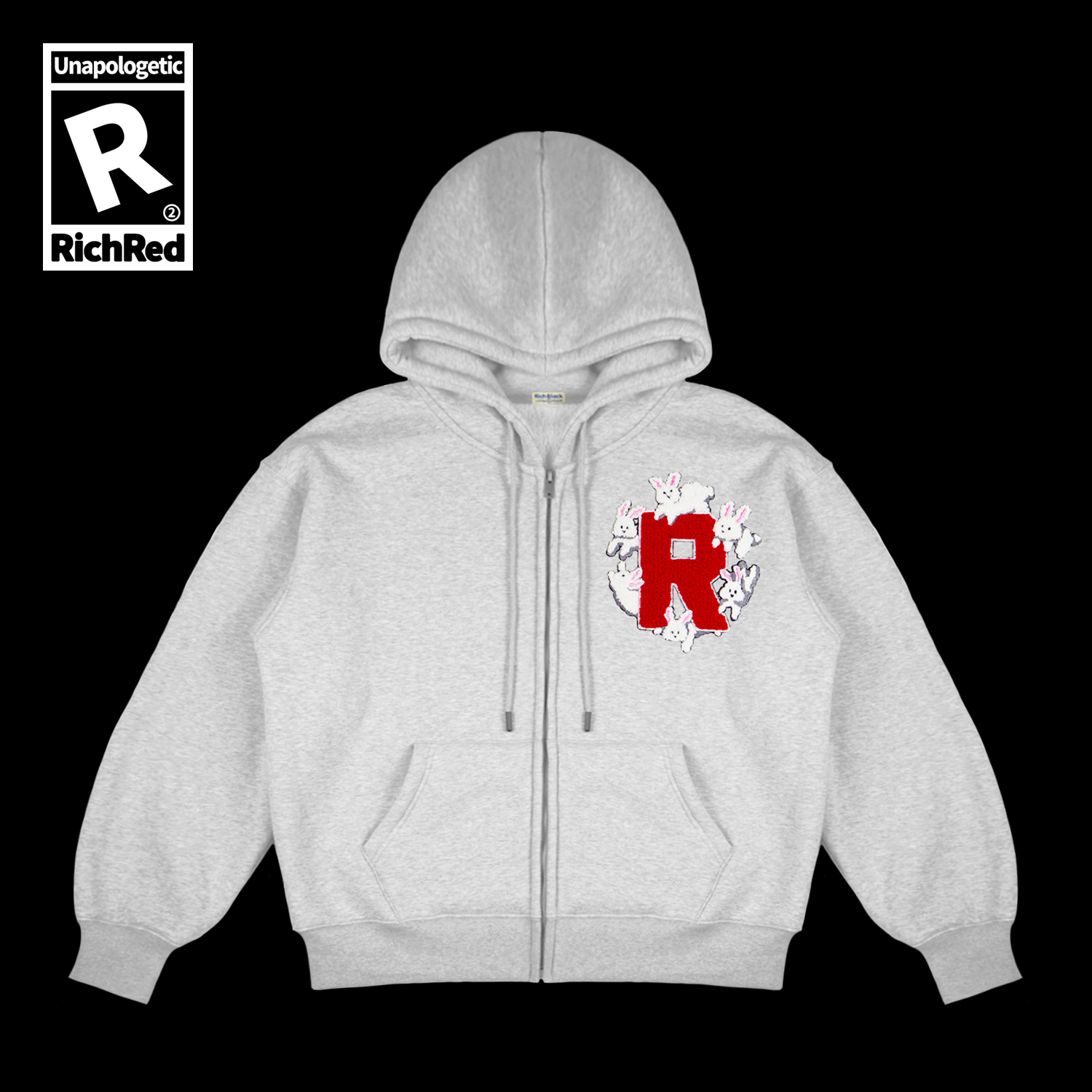 RICHBLACK宽松摇粒绒毛巾绣卫衣