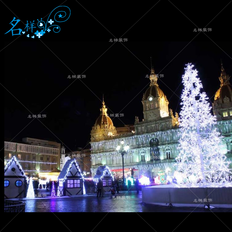 名样美陈圣诞节日大型户外LED防水圣诞树灯光树铁艺造型异形树灯