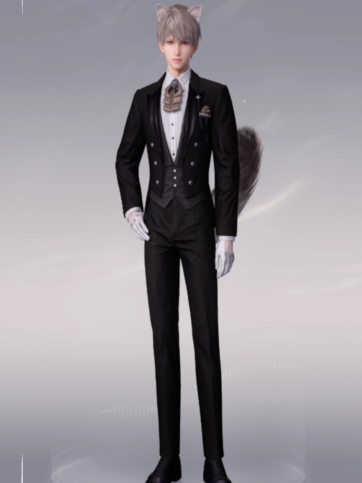 SHEN XING RETURNED TO THE PEACH BLOSSOM LAND AND THE DEEP SPACE COSPLAY THE TUXEDO MAN QI YU QIN CHE THE MENS PERFORMANCE THE ART TEST SUIT