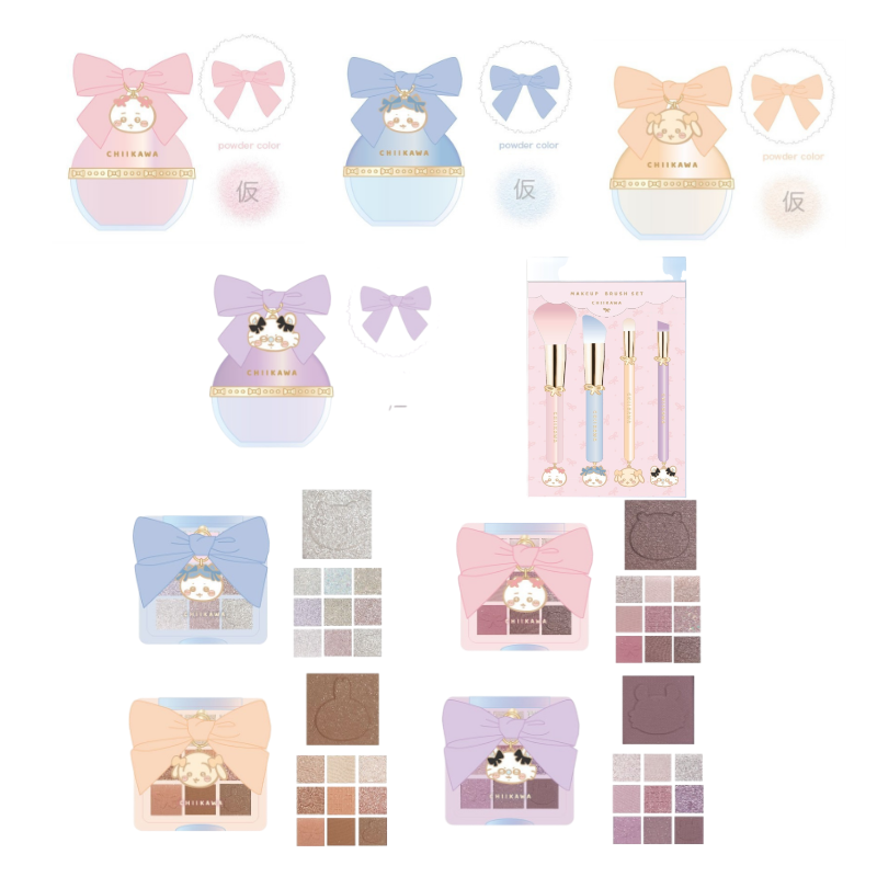 有余/补款！国现 chiikawa吉伊卡哇妆美堂丝带蝴蝶结定妆散粉眼影,模玩/动漫/周边/娃圈三坑/桌游,动漫挂件/文具,淘宝优惠券,粉丝福利购,淘宝优惠卷