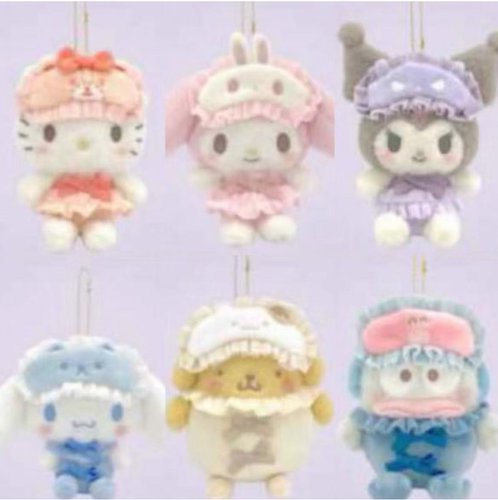 8月定金预售  三丽鸥NAKAJIMA睡衣眼罩毛绒公仔挂件 美乐蒂kitty