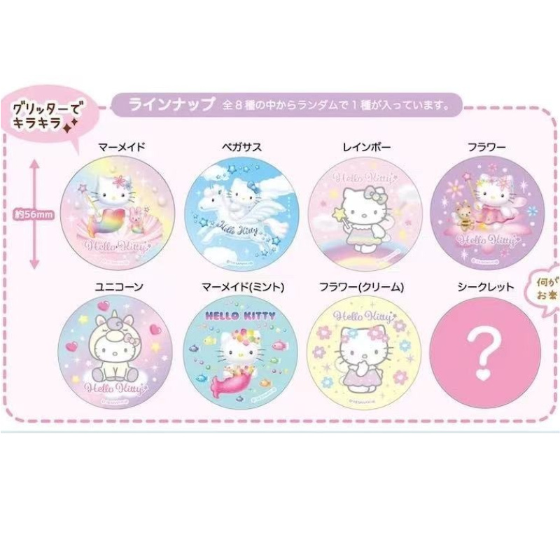 国现全新 日本三丽鸥sanrio人鱼黑皮花仙子独角兽kitty吧唧小挂饰