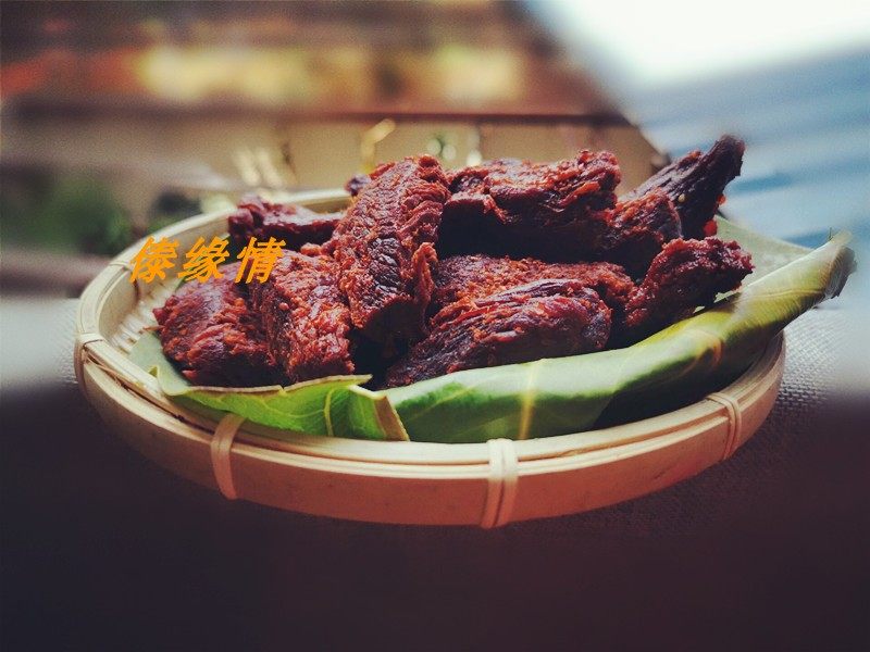 德宏特产牛干巴油淋干巴油炸黄牛肉傣味牛肉条微微辣包邮开袋即食