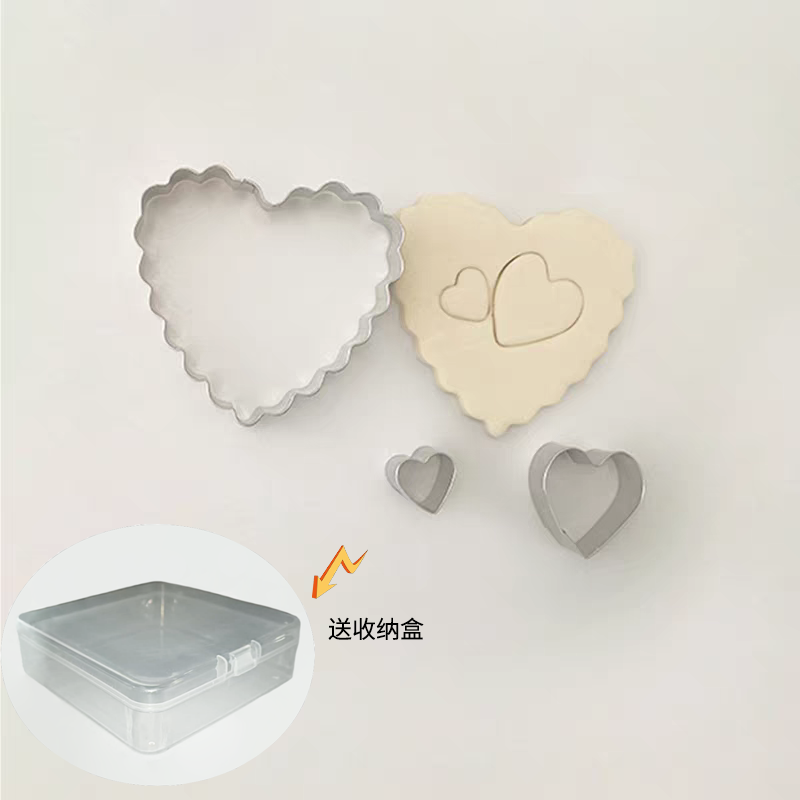 花边爱心饼干模具不锈钢波浪形爱心模具乐趣烘焙diy手工烘焙工具,厨房/烹饪用具,烘焙模具,淘宝优惠券,粉丝福利购,淘宝优惠卷