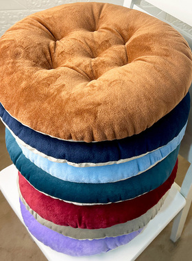 坐垫软屁垫久坐加大厚超特厚毛茸茸短毛绒绒坐垫椅子圆形地垫蒲团